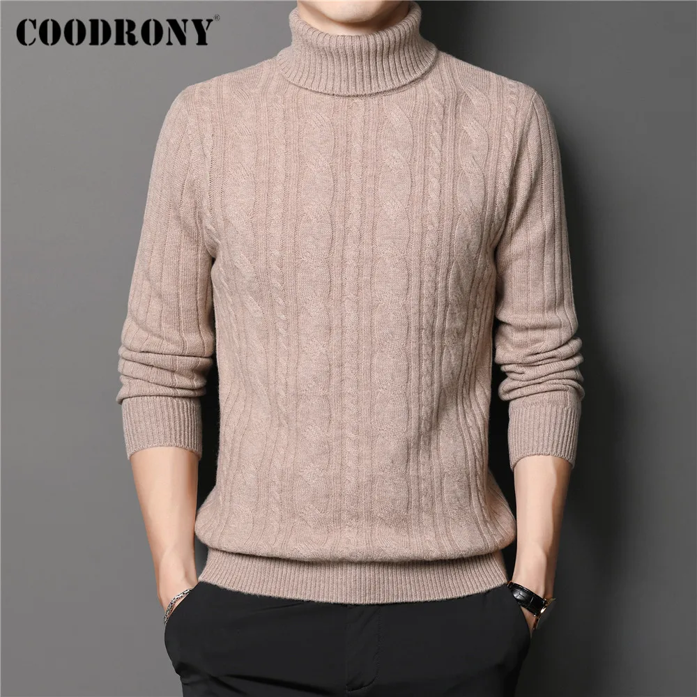 

Свитер-водолазка мужской из чистой мериносовой шерсти, C3128, зима 100%