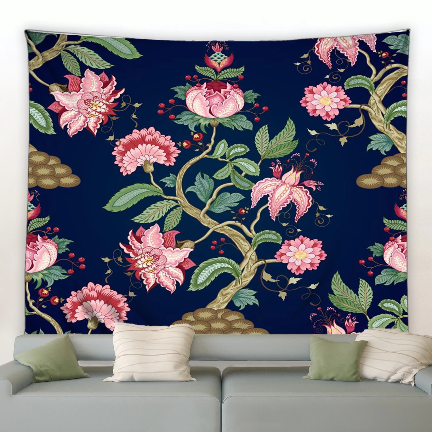 

Mandala Flower Tapestry Psychedelic Wall Hanging Room Carpet Dorm Hippie Tapestries Bohemian Art Home Decoration Trendy Blanket