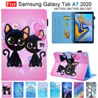 Чехол для Samsung Galaxy Tab A7 10,4 2020 крышка SM-T500 SM-T505 SM-T507 T500 T505 Funda планшет двух котов с рисунком Корпус чехол