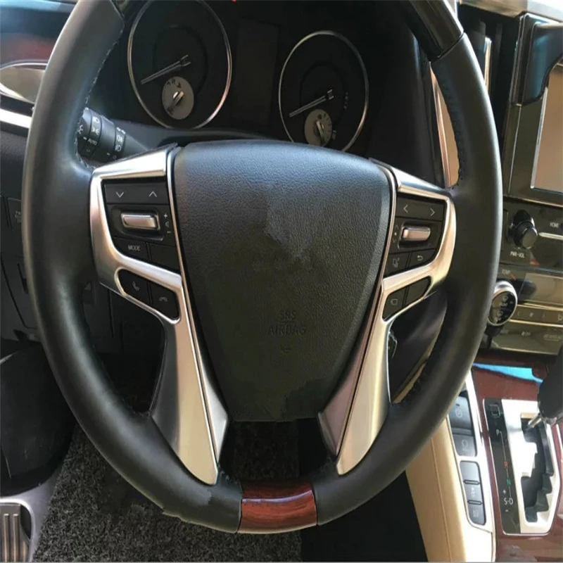 

WELKINRY For Toyota Alphard Vellfire AH30 2015 2016 2017 2018 2019 2020 ABS chrome car steering wheel switch button knob trim