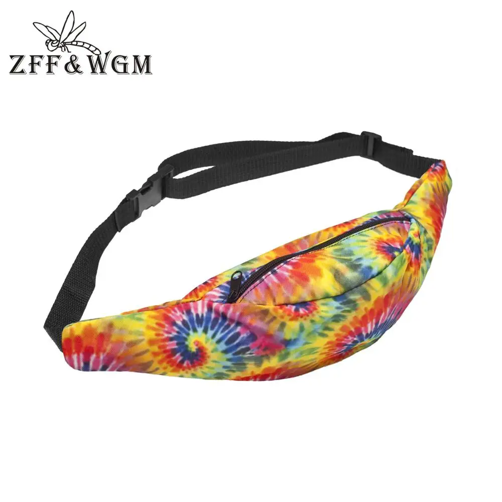 ZFF&ampWGm 3D Print Designer Waist Bag For Women Luxury Hip-Hop Cross Body Bags Orange Zipper Fashion Chest Rig Men | Багаж и сумки