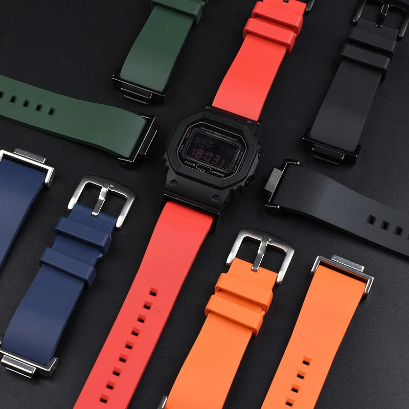 

Резиновый ремешок для часов Casio, маленький квадратный ремешок для часов dw-5600, gw-b5600, gw-m5610, модифицированный браслет