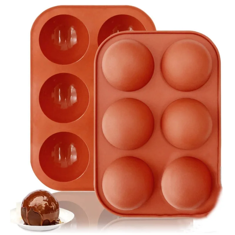 

Kitchen Silicone Half Ball Sphere Mold Round Cake Chocolate Pastry Bakeware Stencil Pudding Jello Cake Bread Candy Baking Tool
