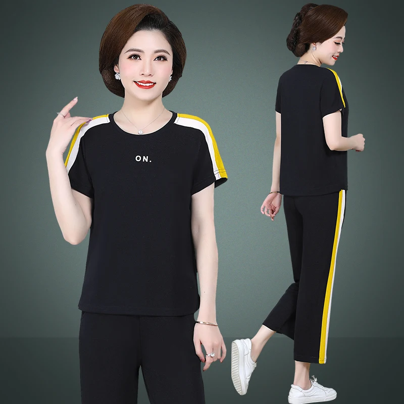 

Women's tracksuit summer suit clothing2021 pants suits two piece set women top and pants plus size 2 piece sets korean fashion