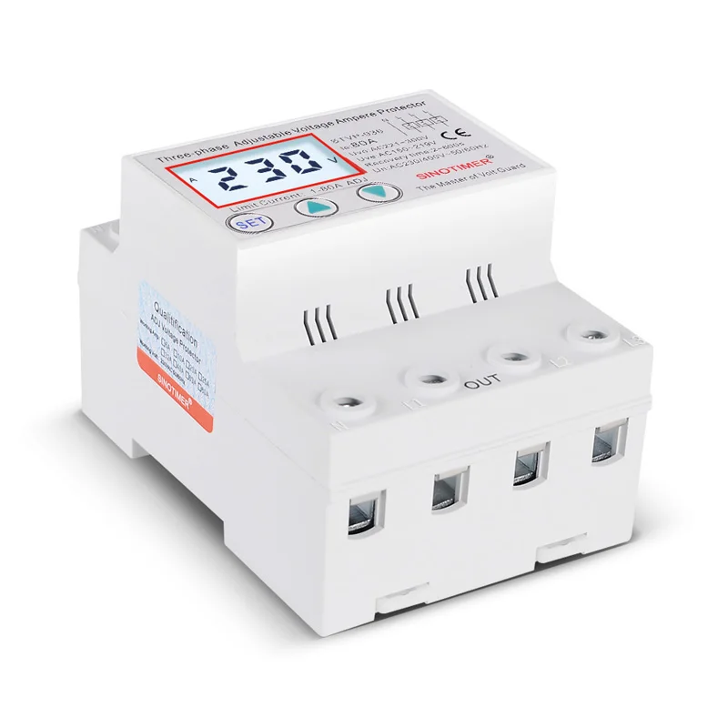 din рейка 3 фазы реле напряжения 380V Вольтметр Амперметр и имеет более тонкий
