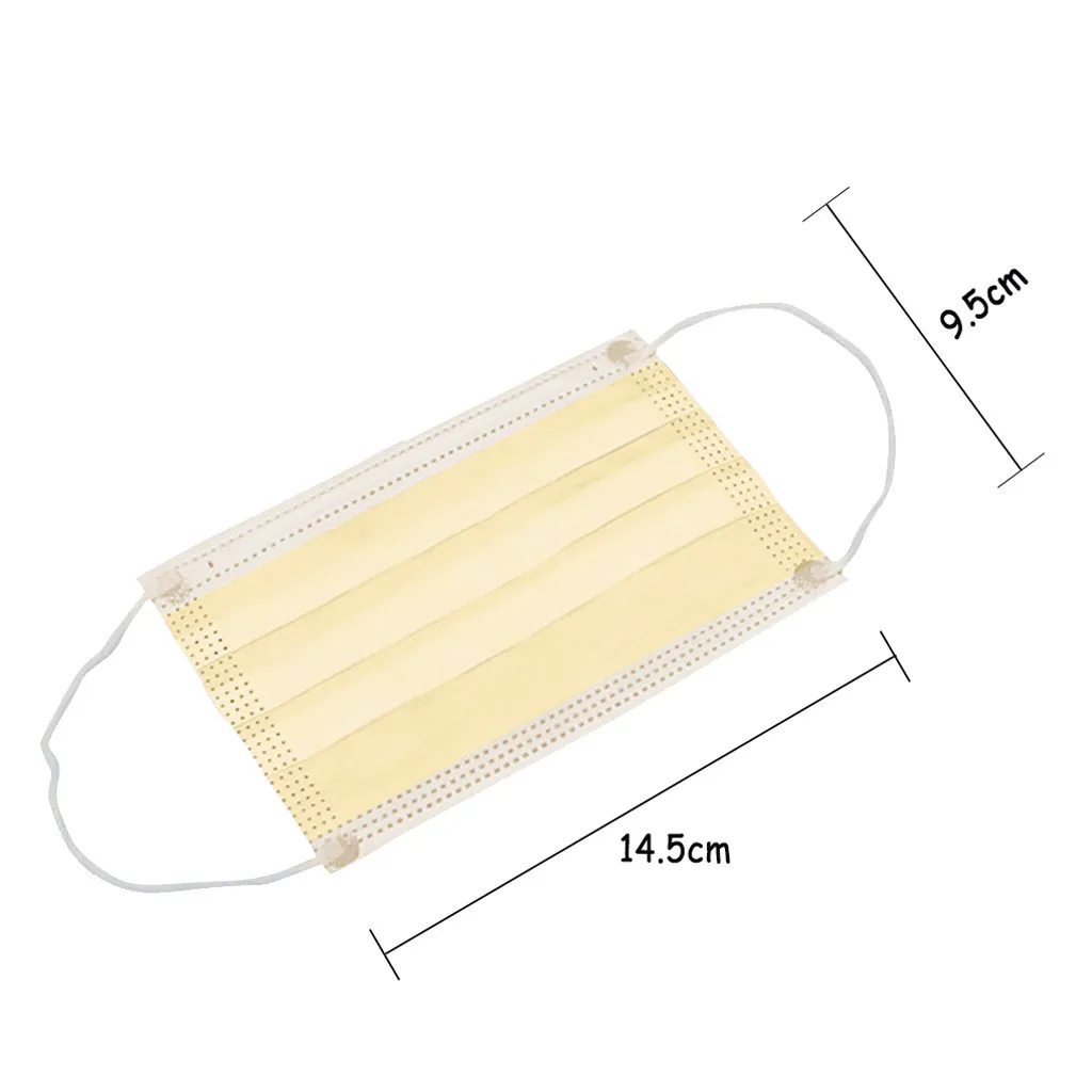 

50pcs Disposable Non-woven Mask Children Elastic Breathable Meltblown Mask 3 Layers Ply Filter Earloops Mouth Mask Mouth-muffle