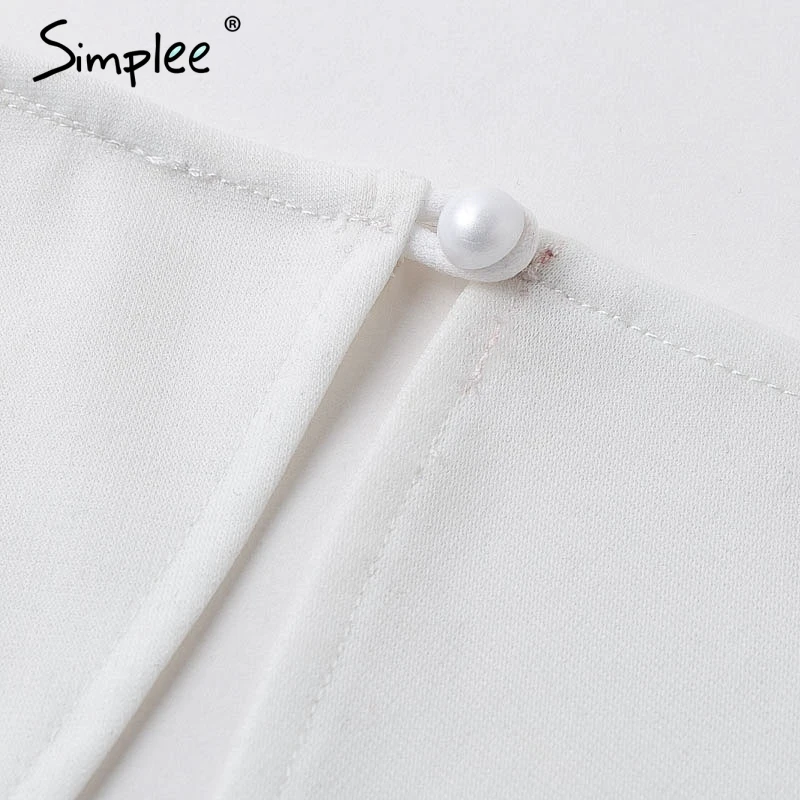 Летнее женское облегающее платье Simplee с оборками винтажное короткое белое по