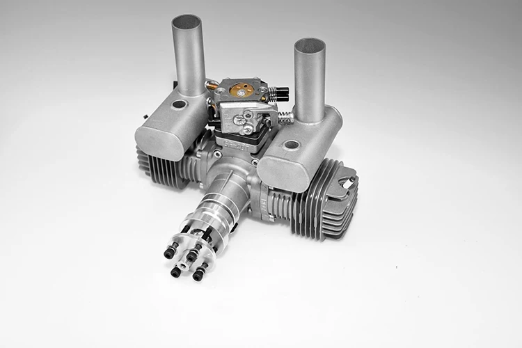 RCGF 40cc двухцилиндровый бензиновый/бензиновый двигатель двойной цилиндр с глушителем/зажигание/Свеча зажигания для радиоуправляемой модели самолета