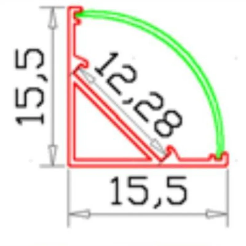 Бесплатная доставка 45 градусов V форма угол плитки экструдированный алюминиевый