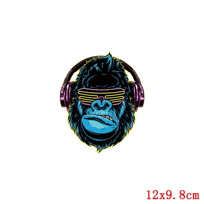 Iron On Transfers Punk Hippie Heat PVC Patch For Clothing DIY SkullThermal Transfer Vinyl Ironing Stickers Decor | Дом и сад