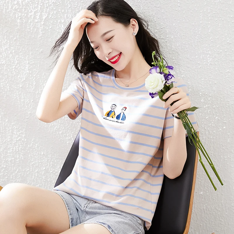 

Summer 2020 mint short sleeve t shirt Women Top Garment