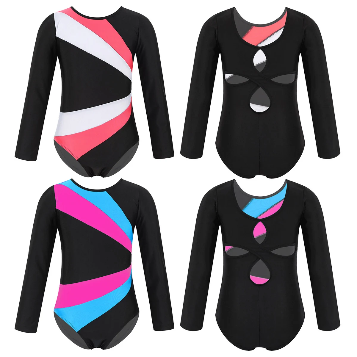 Детское балетное гимнастическое трико ChicTry с длинными рукавами спортивное боди