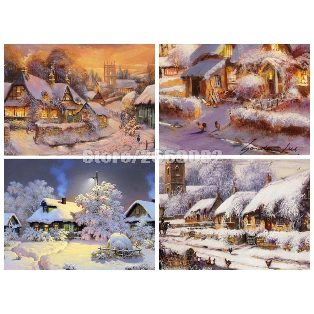 

5D алмазная живопись новые поступления Пейзаж Вышивка крестиком Мозаика домашний декор вышивка зимний подарок ручной работы TT1707