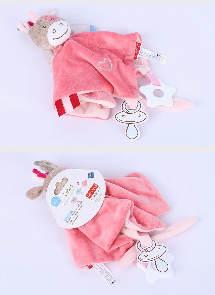 

Baby Plush Stuffed Toys Cartoon Bear Bunny Soothe Appease Towel Appease Doll For Newborn Soft Comforting Towel Sleeping Toy Gift