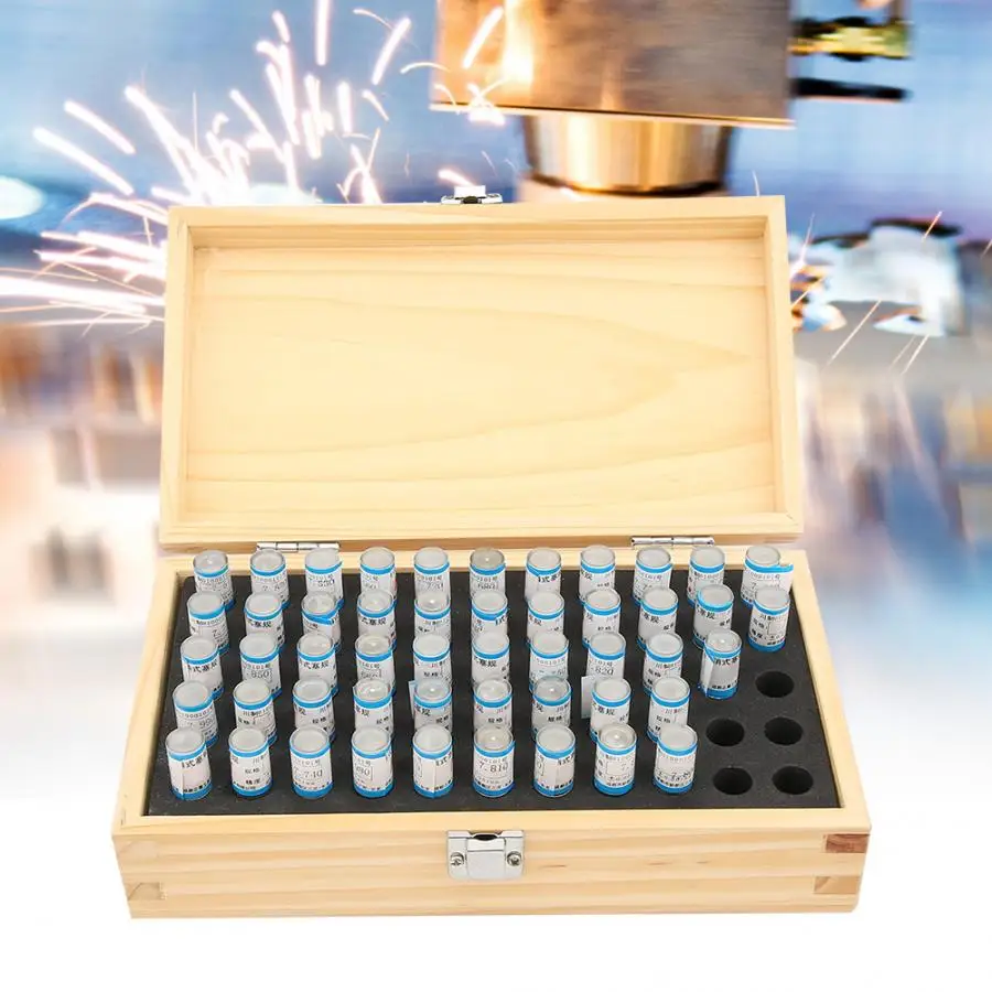 

Pin Gage Carpenter Tools 50pcs 7.51-8mm Plug Pin Gage Set 0.001mm Tolerance Bearing Steel Precision Tool Angle Ruler