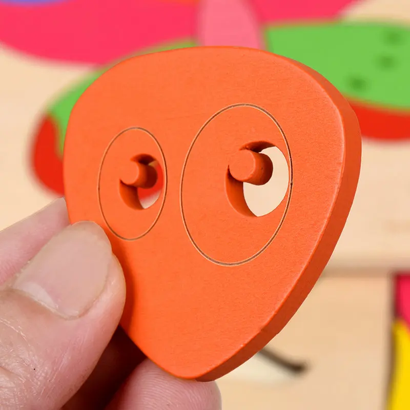 Детские развивающие 3D пазлы деревянные игрушки Классические однослойные с