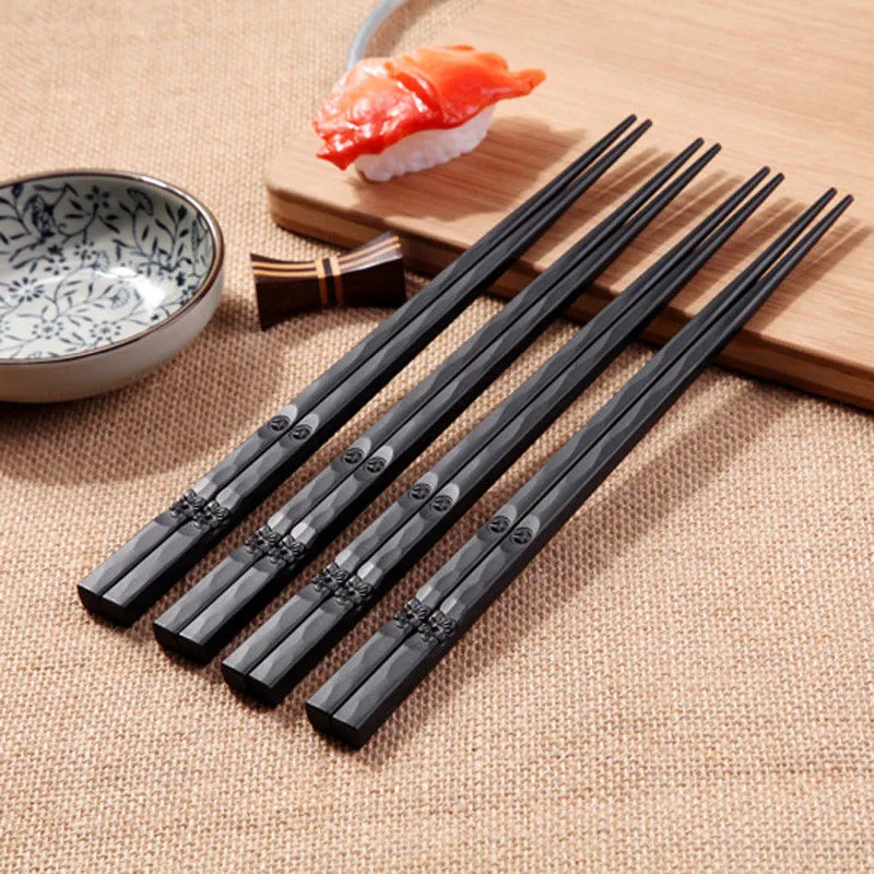 1 Pair China Japanese Korea Chopsticks Alloy Non-slip Sushi Chop Sticks Set Chinese Gift | Дом и сад
