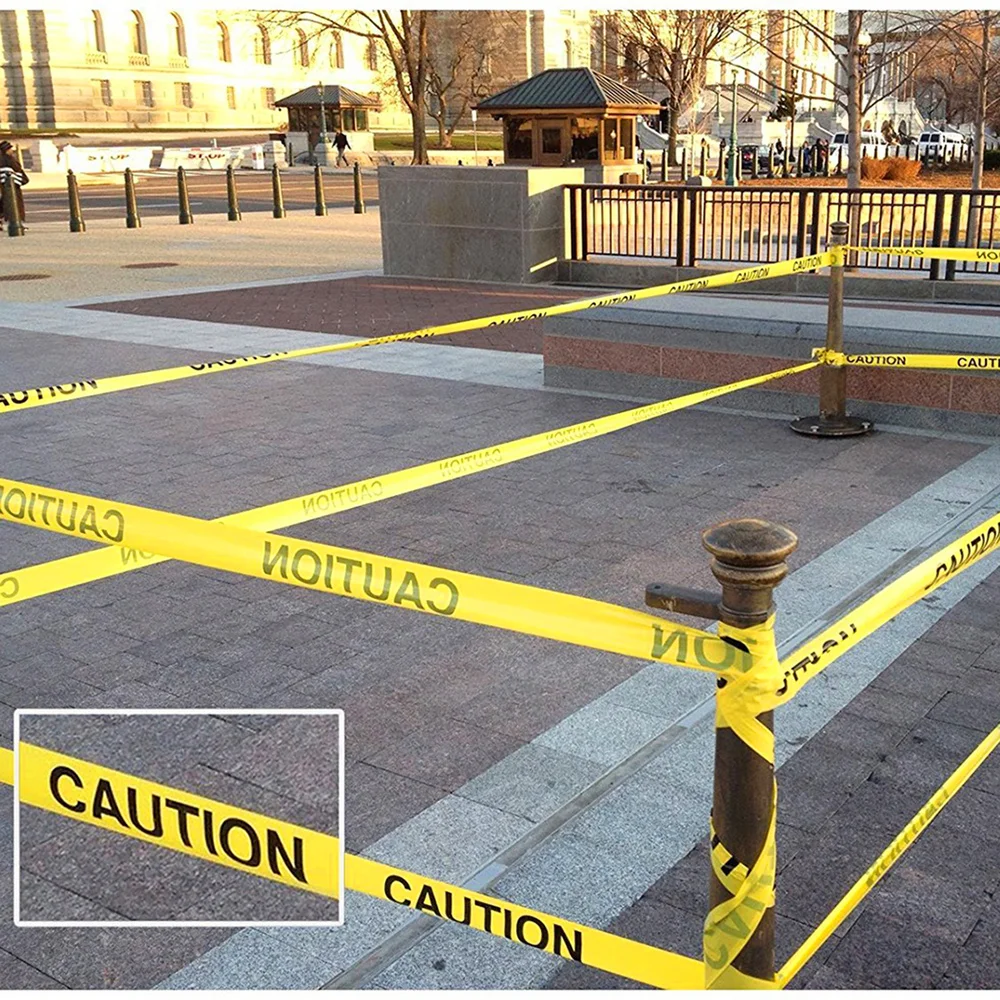 

UEETEK 100M Barricade Caution Tape Warning Tape for Law Enforcement Construction Public Works Safety