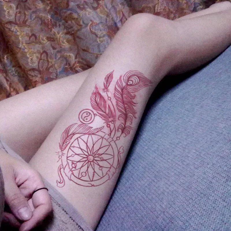 Временная татуировка Стикеры Водонепроницаемый съемный Ловец снов узор