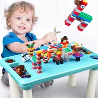 new multifuncational building blocks table kids activity table compatible all brands educational children table brick toys