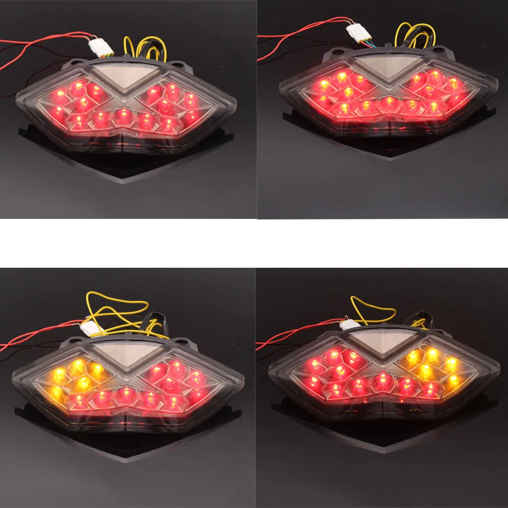 Светодиодный задний тормозной светильник с поворотным сигналом для мотоцикла