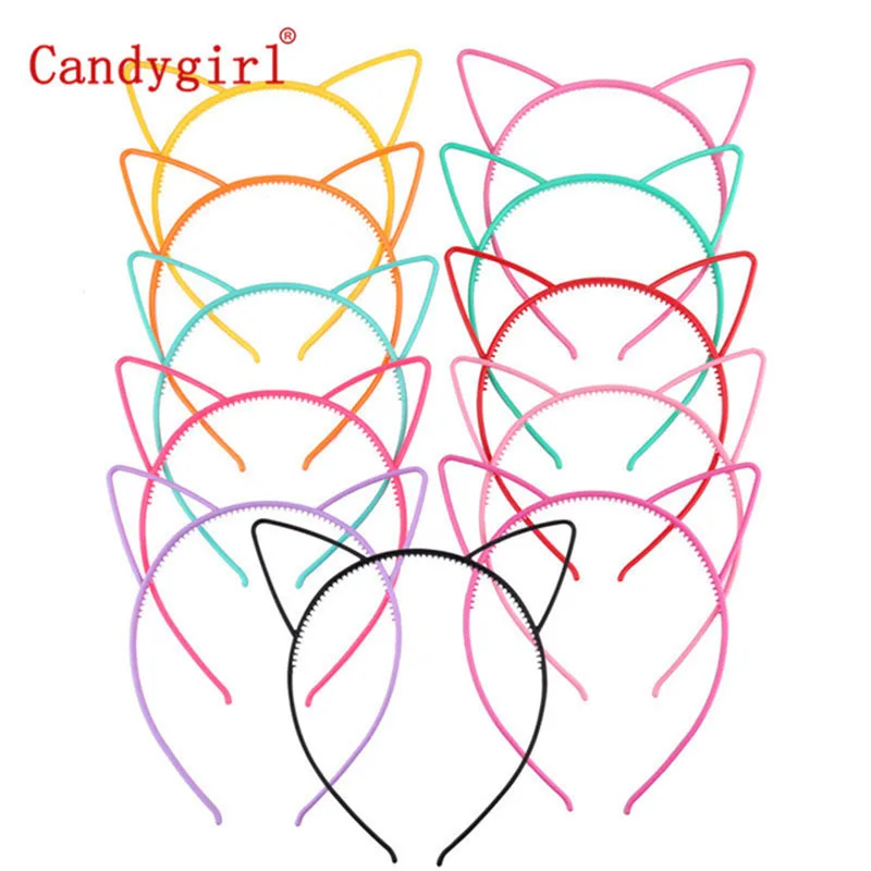 Повязка на голову с кошачьими ушками для девочек повязка дня рождения
