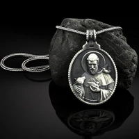 christian st francis medal pendant religious belief catholic mens pendant necklace pendants and necklaces