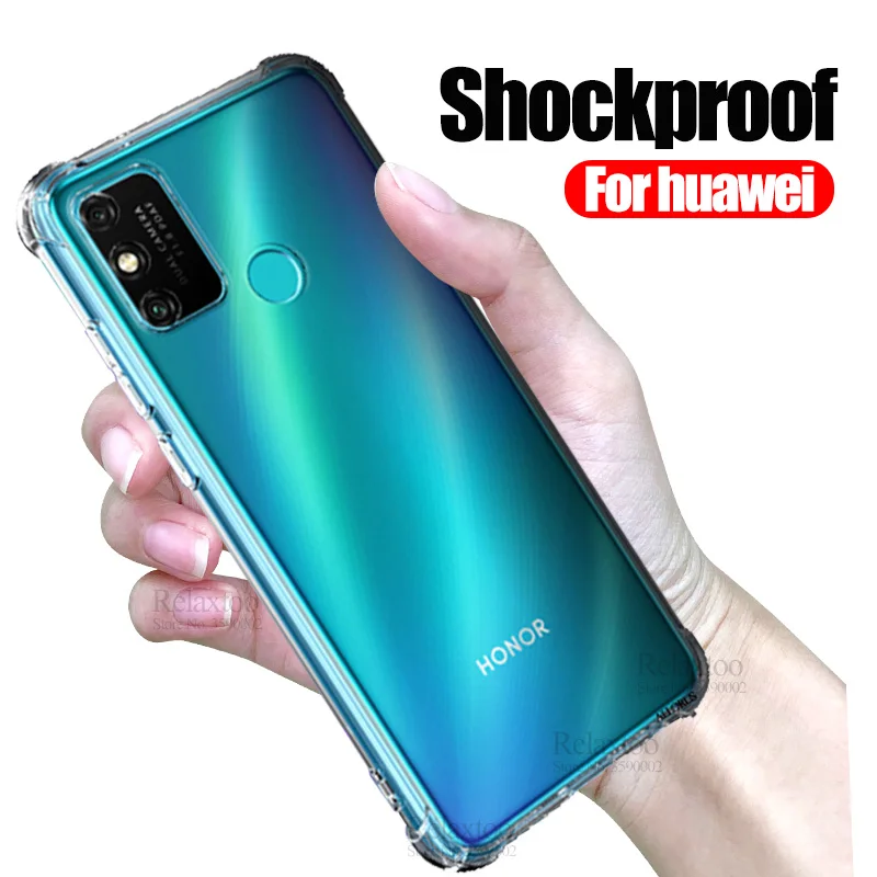 Прозрачный чехол для телефона huawei honor 9a 9x 8x 8a 8c honer 10 lite 20 light 20s 30 10i p20 p30 p40 pro мягкий