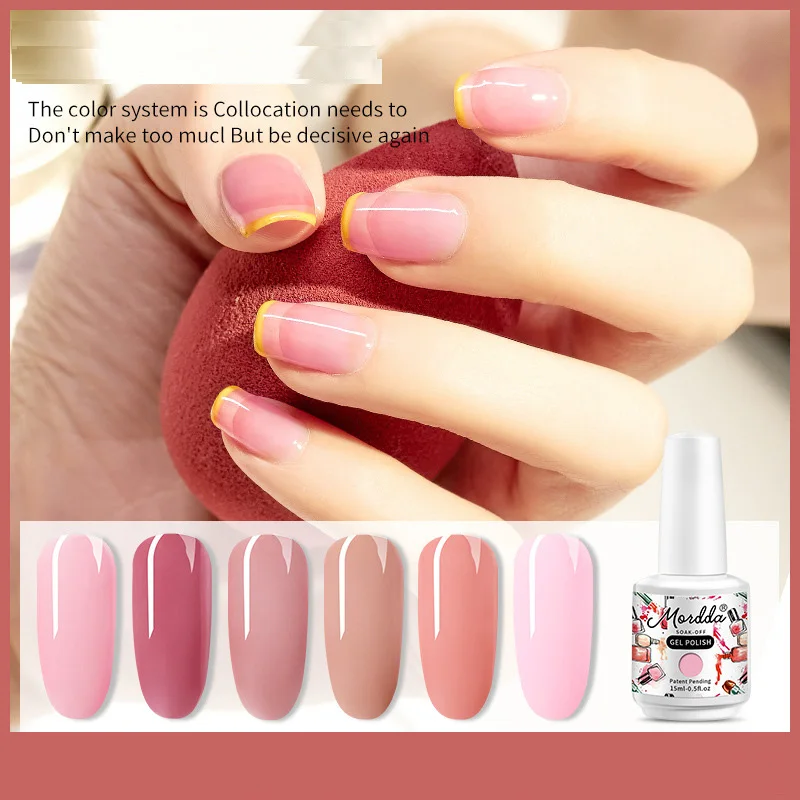 

New Design Jelly Nail Polish Environmentally Friendly Materials DIY Popular Iced Milk Tea Color Nail Polish Art Decorations