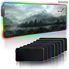 90x40 см the elder scrolls v skyrim RGB большой игровой Мышь pad TES коврик для мыши светодиодный Mosue коврик лучший подарок для ноутбука Настольный коврик с подсветкой