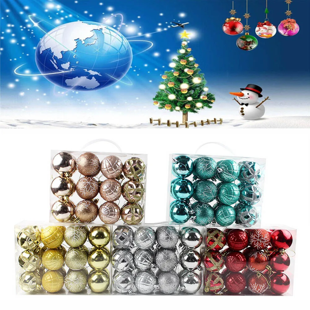 C 24 шт Рождественская елка Рождественские шары украшения шар безделушка