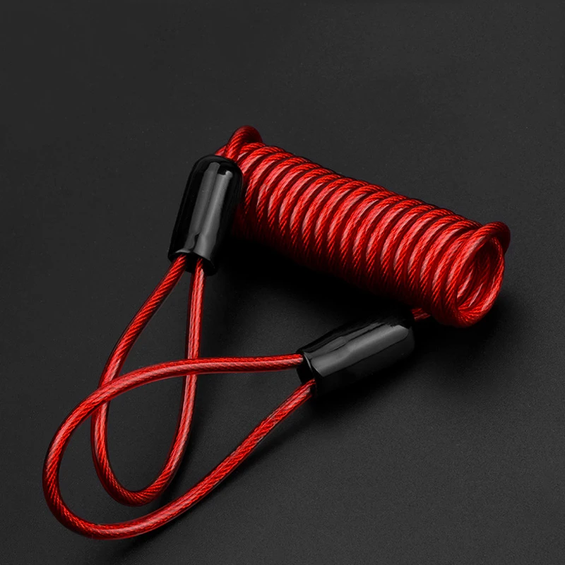 

LIUXDIV Portable Mini Bicycle Scooter Lock Mountain Safety Anti-theft Disc Brake Accessories Motorcycle Reminder Rope Multicolor