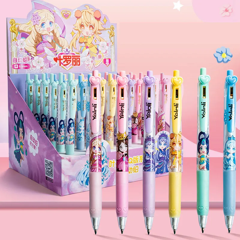 

36 pcs/lot Kawaii Girl Mechanical Pencil Cute 0.5mm Student Automatic Pen For Kid School Office Supply