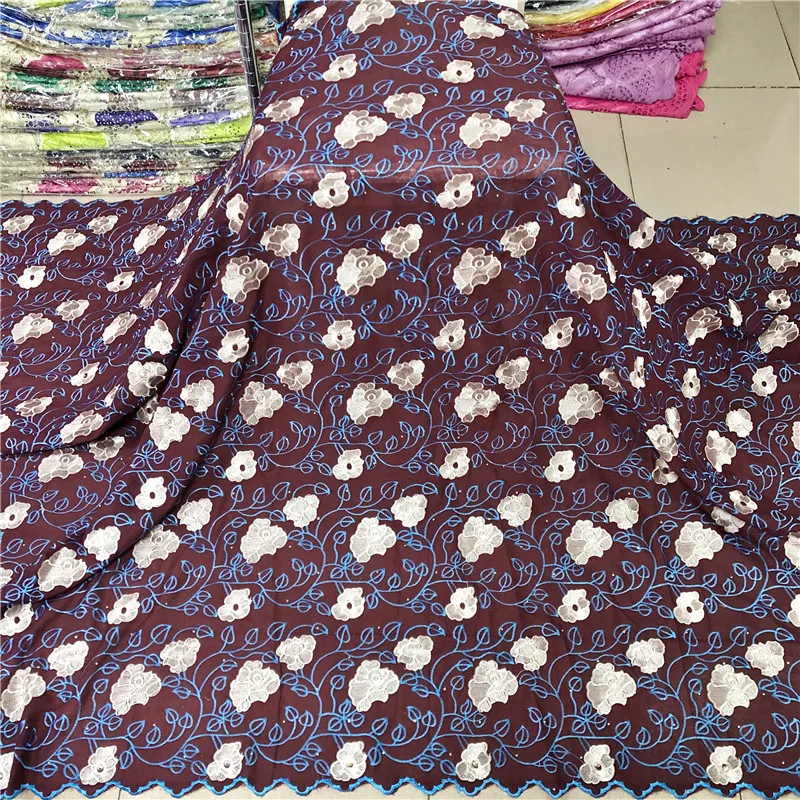 

Hot Sale High Quality African Dry Lace Fabric Nigerian Cotton Lace Swiss Voile Lace In Switzerland For Man Women Party Dress 16