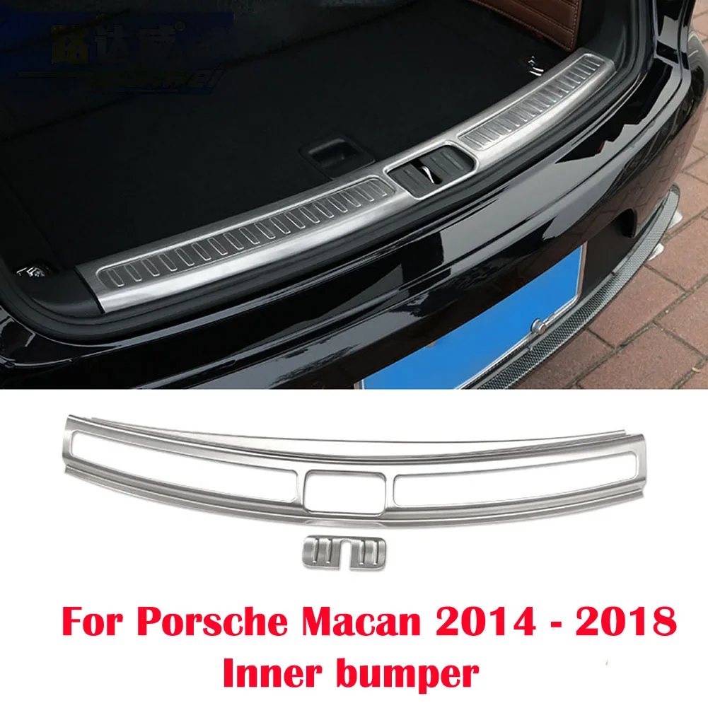 

For Porsche Macan 2014 -2018 Rear Trunk Door Outer and Inner Bumper Protector Cover Sticker for Scratch Prevention
