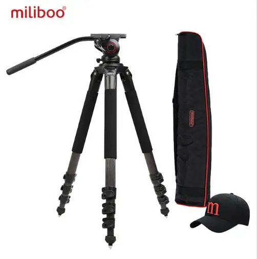 

Miliboo mtt702a/b портативный штатив из углеродного волокна для профессиональной видеокамеры/DSLR штатив, с гидравлической шаровой головкой