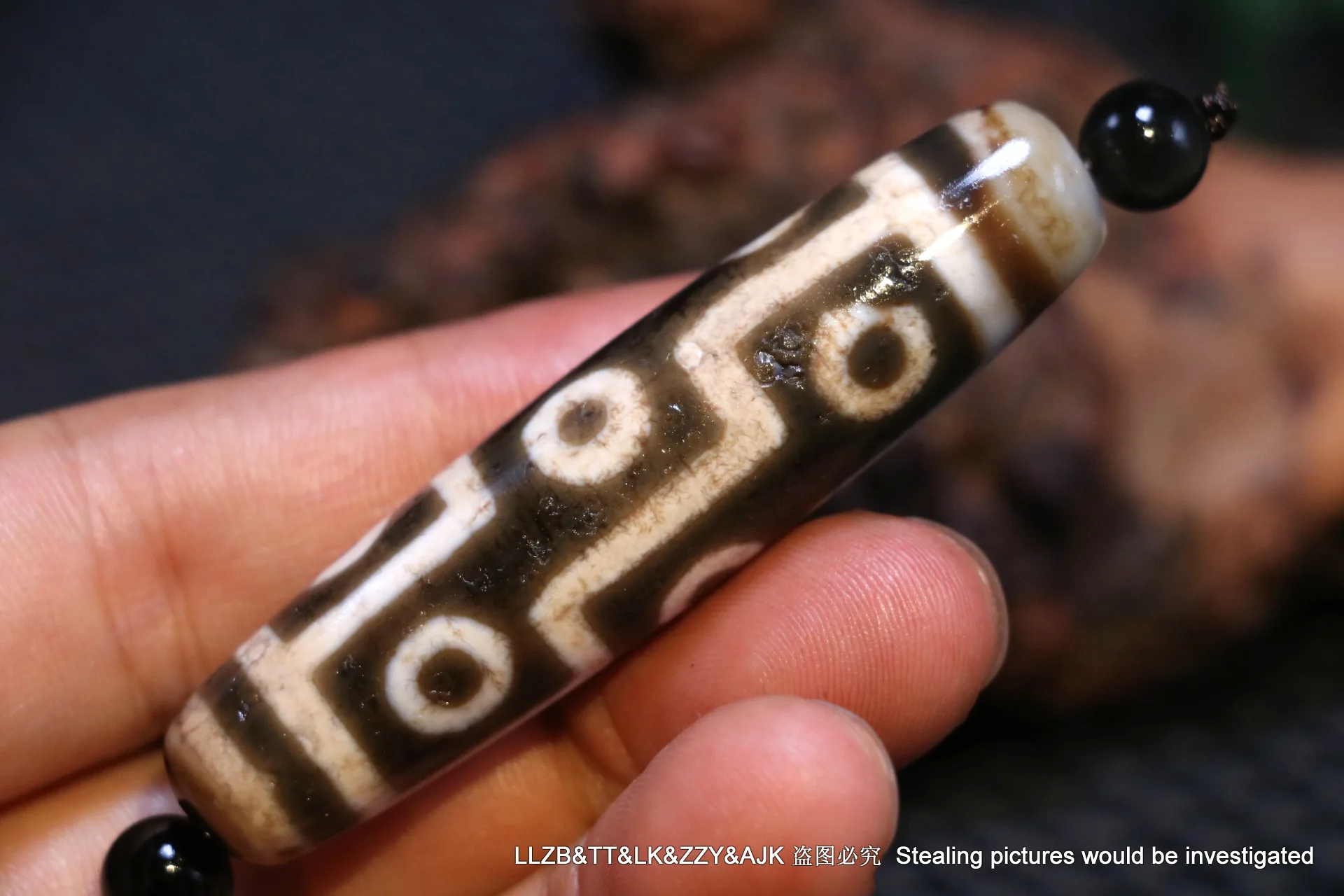 Волшебный Тибетский жирный Старый Агат патина 9 глаз Королевство бусины дзи