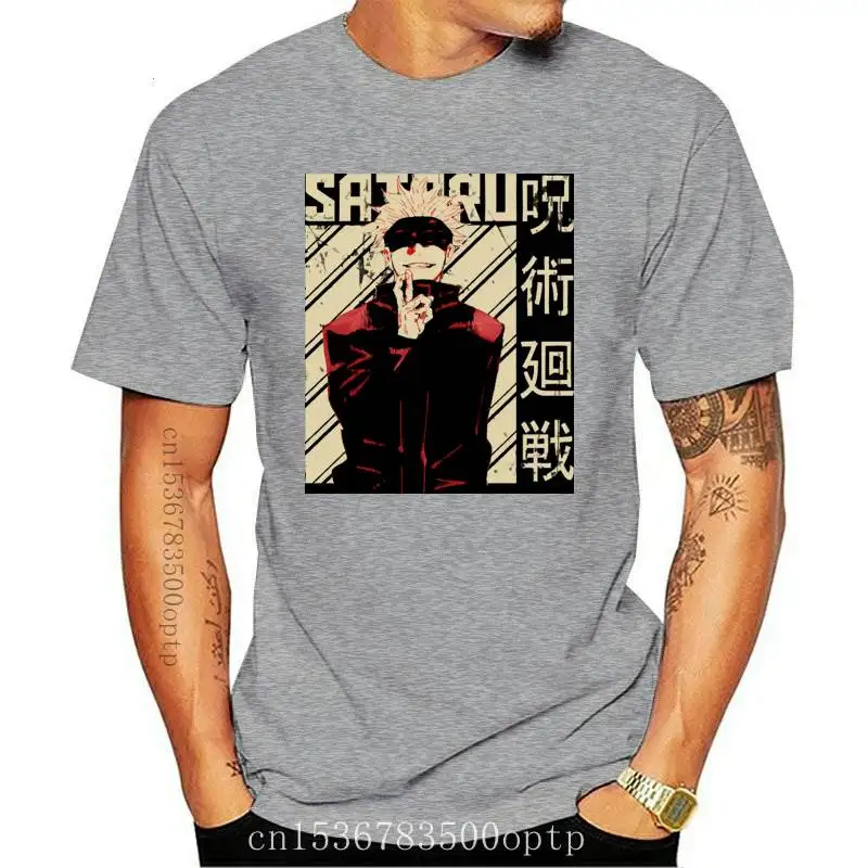 

New Cool Male Gojo Satoru Jujutsu Kaisen T Shirt Short Sleeved Cotton T-shirt Leisure Japan Harajuku Anime Tshirt Manga Tee Clot