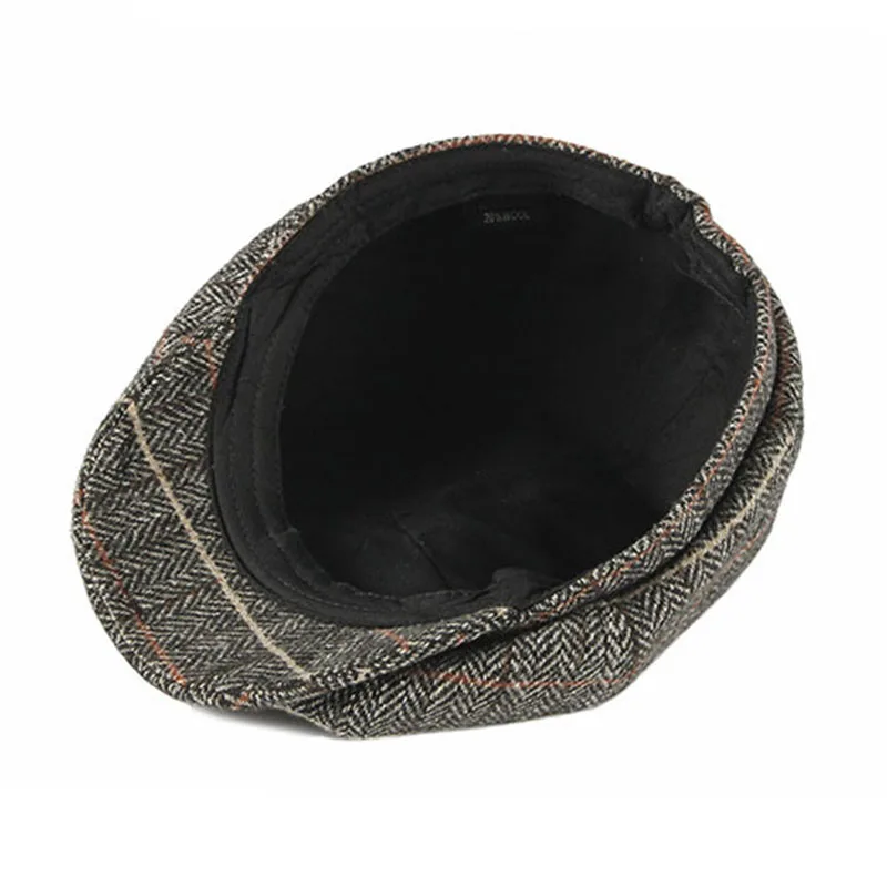 Фирменный качественный шерстяной клетчатый берет Fibonacci шапки для мужчин кепки