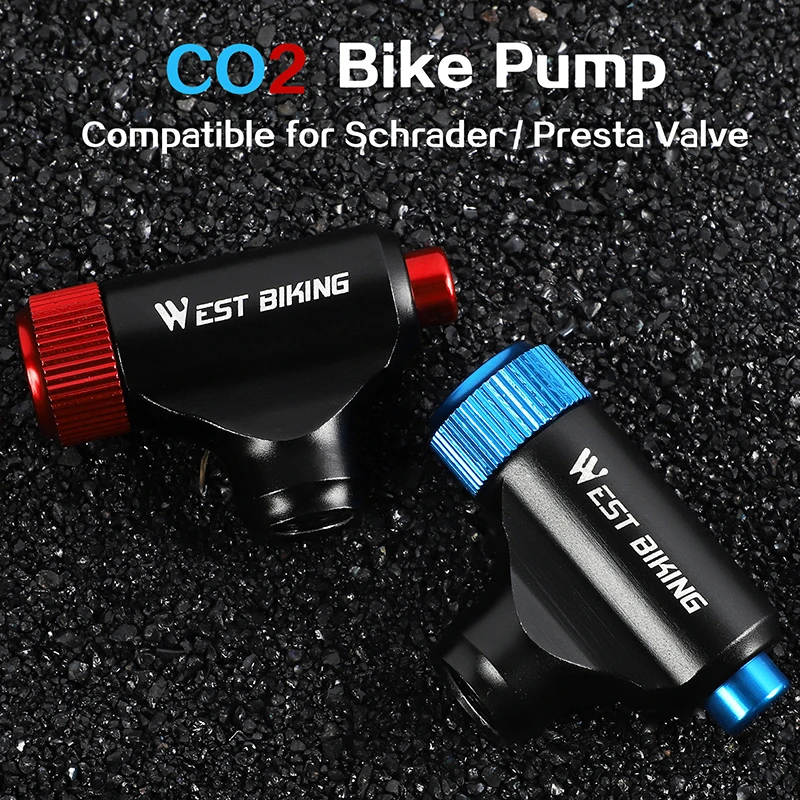 WEST BIKING CO2 мини насос велосипед быстро Надувное Портативный ручной Schrader и Presta