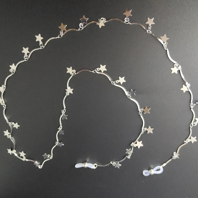 Новая мода Звезда Луна очки цепь для чтения металлический глаз носить аксессуары