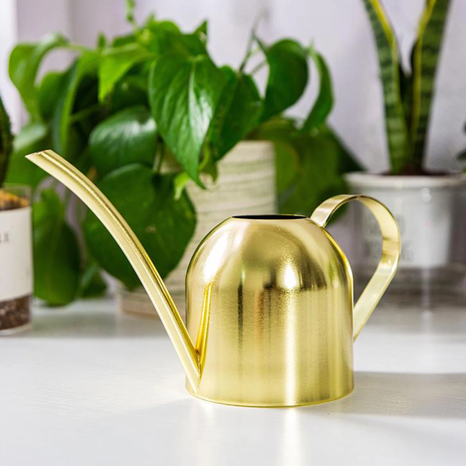 Long Mouth Water Can Stainless Steel Watering Pot Garden Flower Plants Watering 500ML