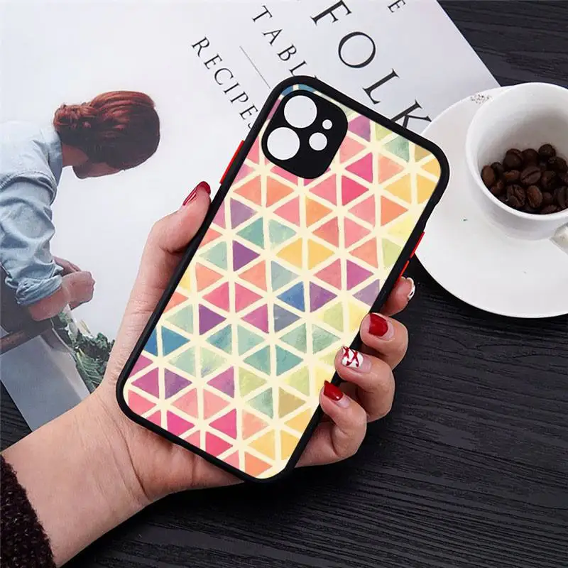 

Retro Phone Case Transparent Matte for iPhone 7 8 11 12 s mini pro X XS XR MAX Plus cover funda