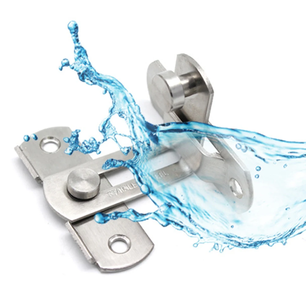 Нержавеющая сталь 90 градусов Засов защелки раздвижные двери цепи Замок