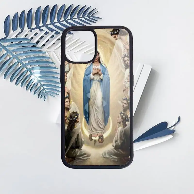 

Virgin Mary Christian Christmas Phone Case PC for iPhone 11 12 pro XS MAX 8 7 6 6S Plus X 5S SE 2020 XR