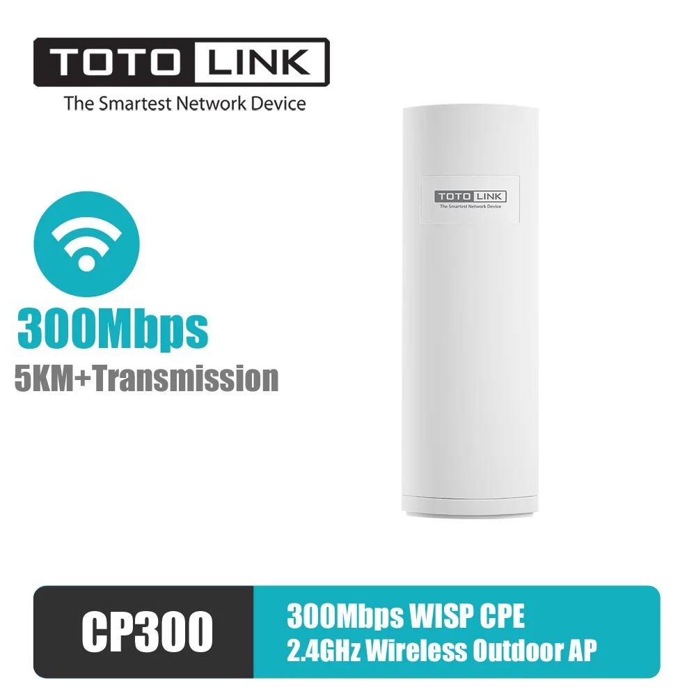 TOTOLINK беспроводная уличная AP CP300 2 4 ГГц 300 Мбит/с 12dBi антенны 5 км WISP CPE | Компьютеры и