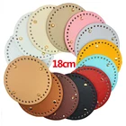 Круглая сумка из искусственной кожи с заклепками и отверстиями, 18 см