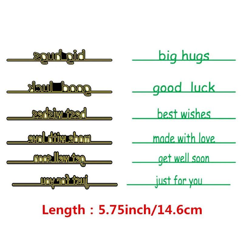 Мульти фразы и слова границы трафарет металлический высекальный набор сделай