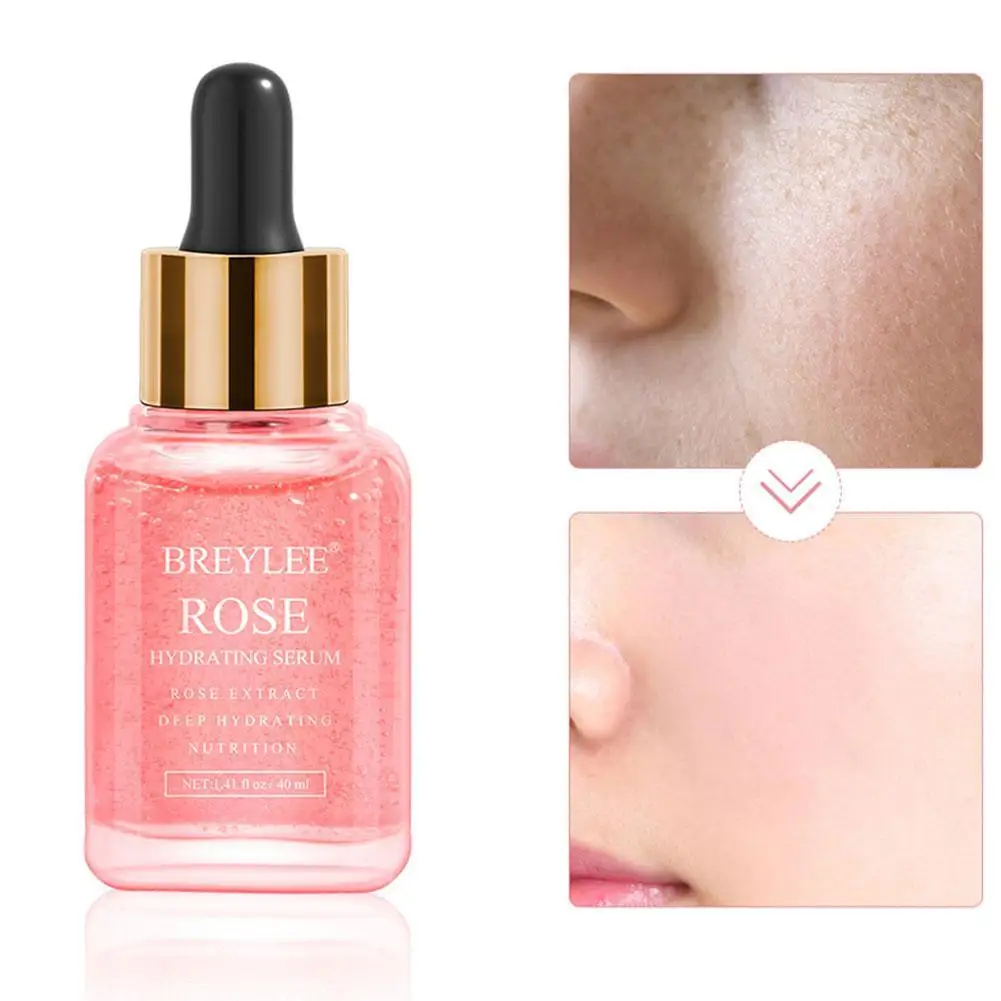 

BREYLEE 40ML Rose Hydrating Serum Deep Nourishing Moisturizing Essence Care Whitening Improve Face Skin Firming Dullness Da R9L3