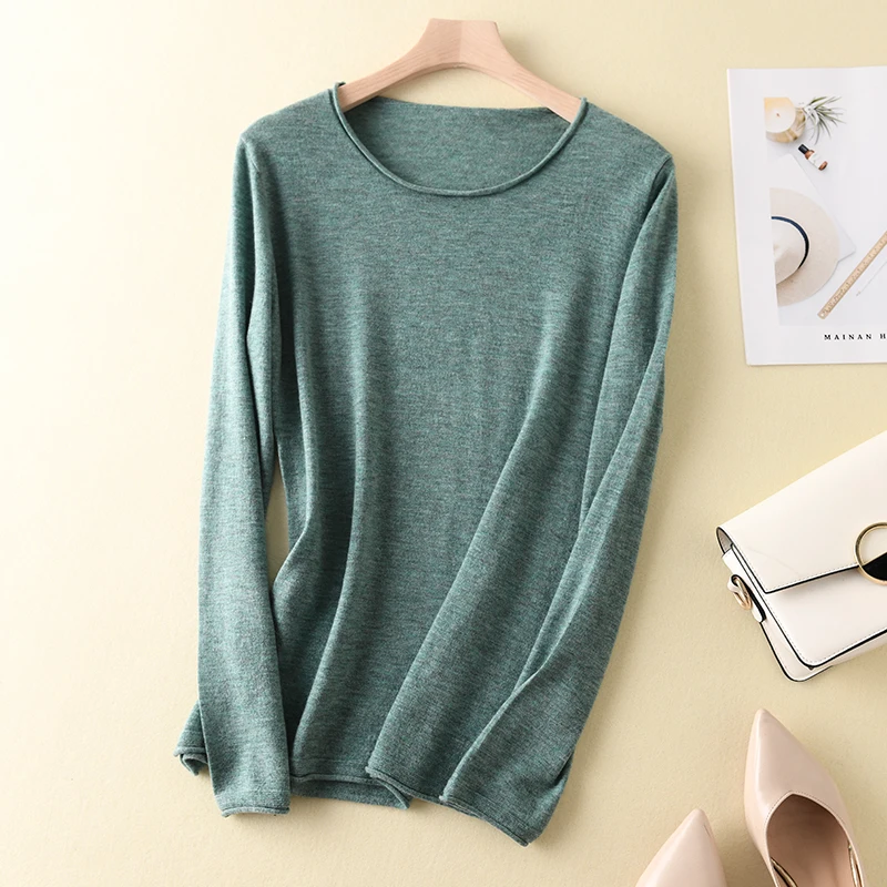 Cashmere Knitted Sweater Women O-Neck Elasticity Long Sleeve Standard Knitwear Autumn Winter Fashion Female Soft S-2XL Jumper | Женская